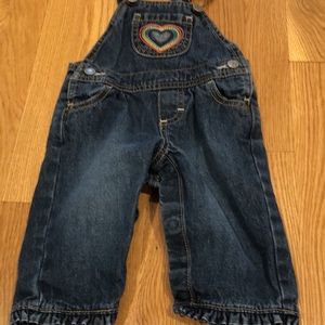 Oshkosh baby denim overalls with heart